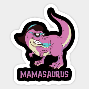 Mamasaurus T-Rex Mama Saurus Matching Dinosaur Sticker